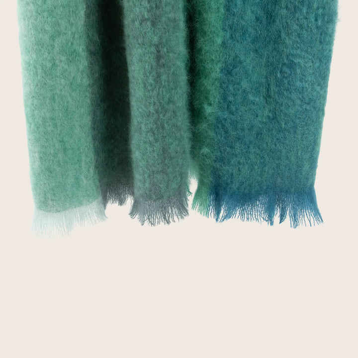 Mohair Check Throw