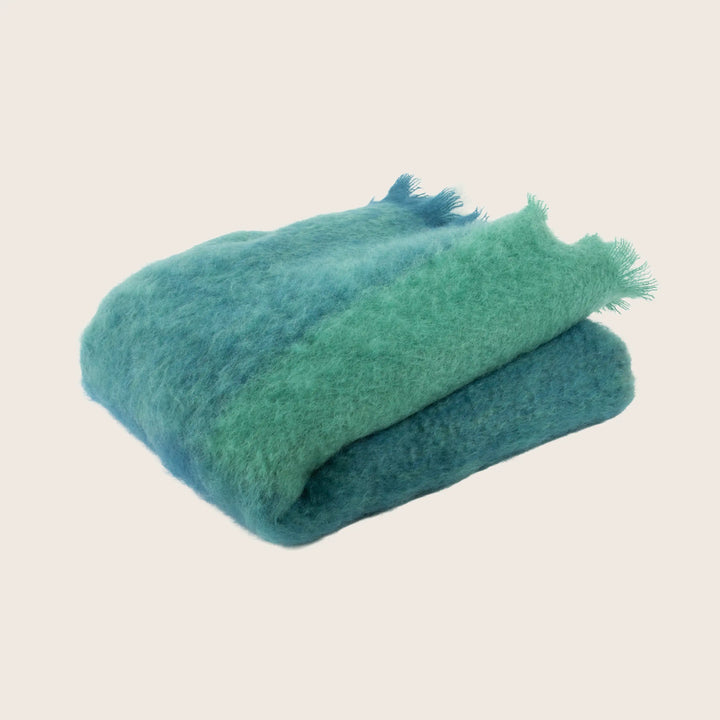 Mohair Check Throw