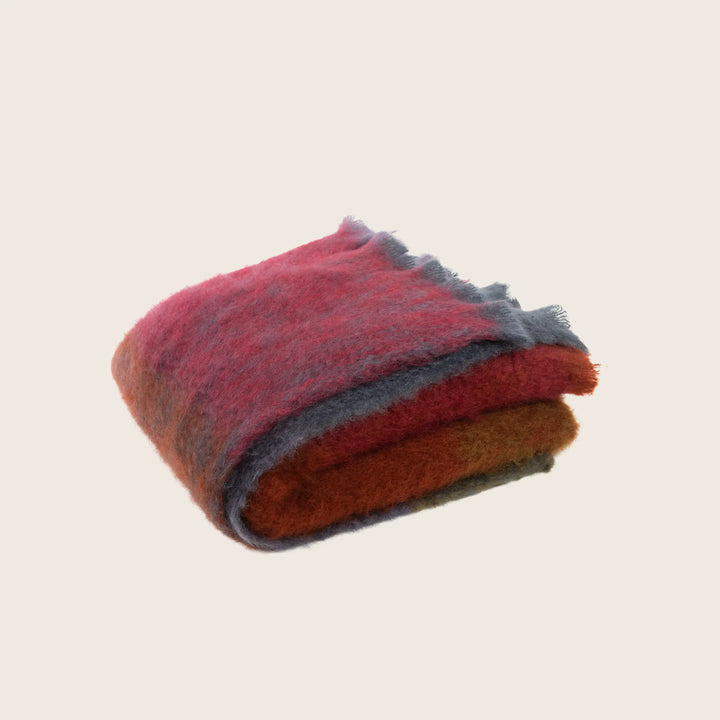 Mohair Check Throw