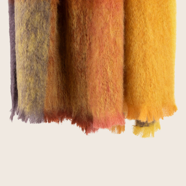 Mohair Check Throw