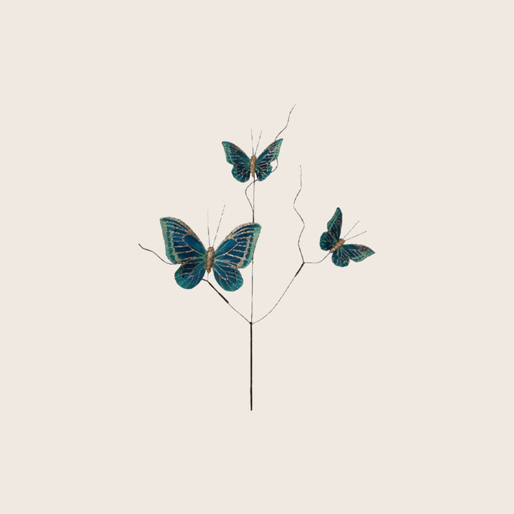 Image for Faux Feather Butterfly Spray