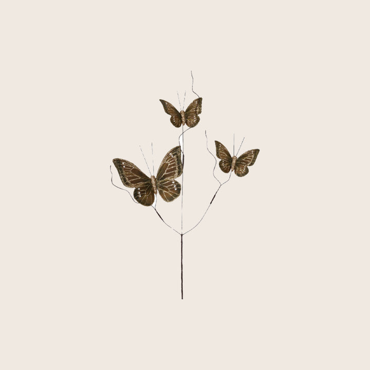 Image for Faux Feather Butterfly Spray