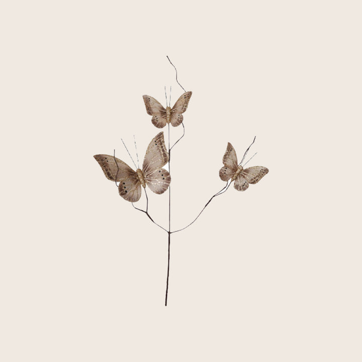 Image for Faux Feather Butterfly Spray