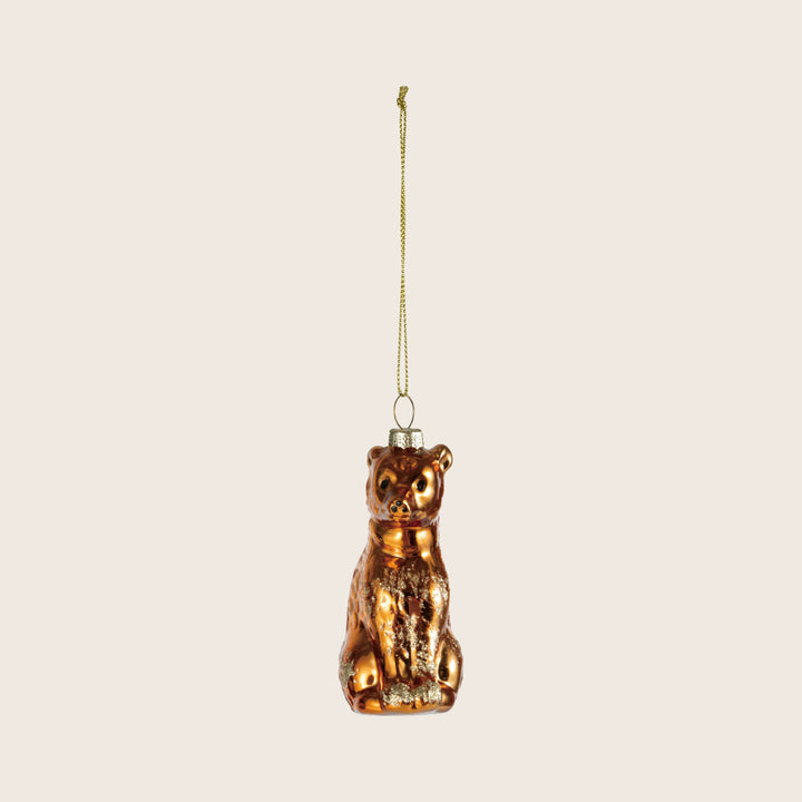 Image for Mercury Glass Bear Ornament with Glitter
