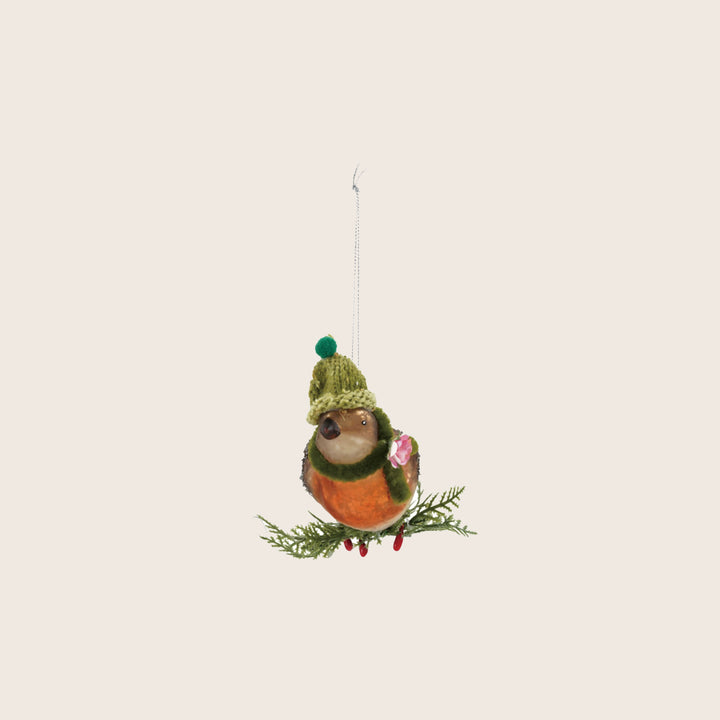 Image for Glass Bird on Branch Ornament, Assorted