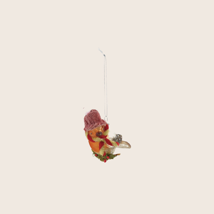 Image for Glass Bird on Branch Ornament, Assorted