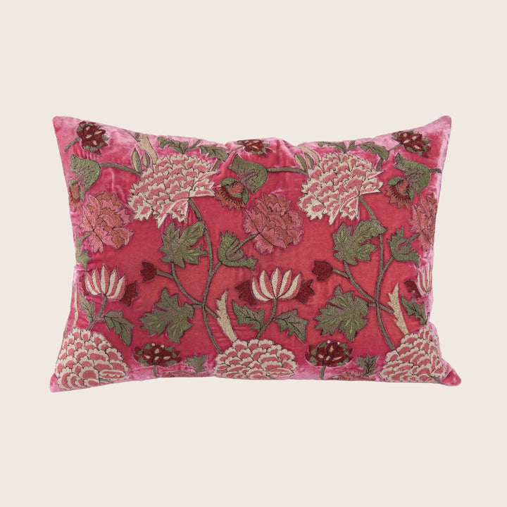 Milva Silk Velvet Lumbar Pillow
