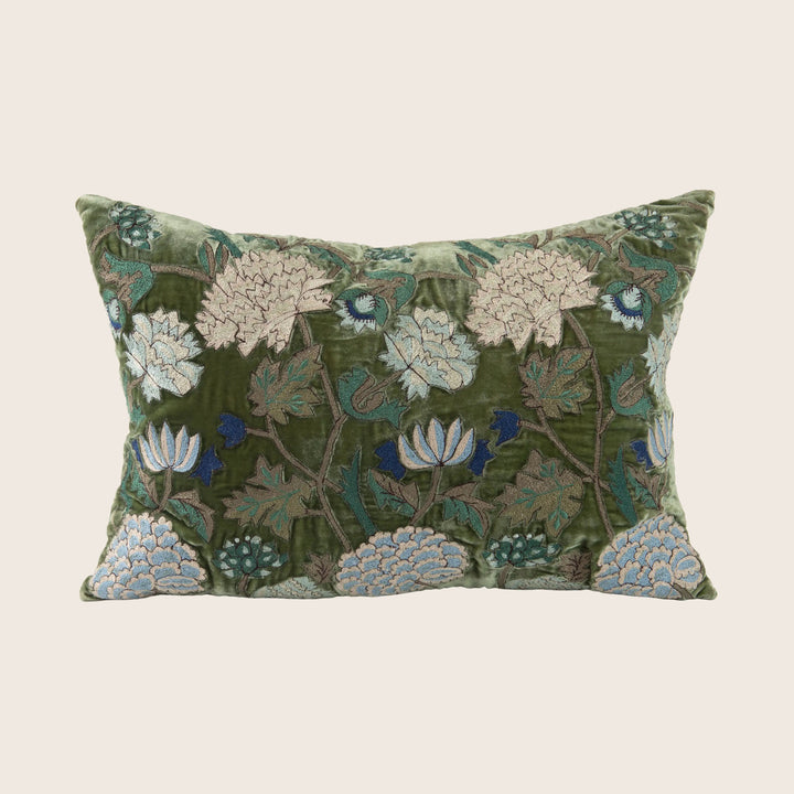 Milva Silk Velvet Lumbar Pillow