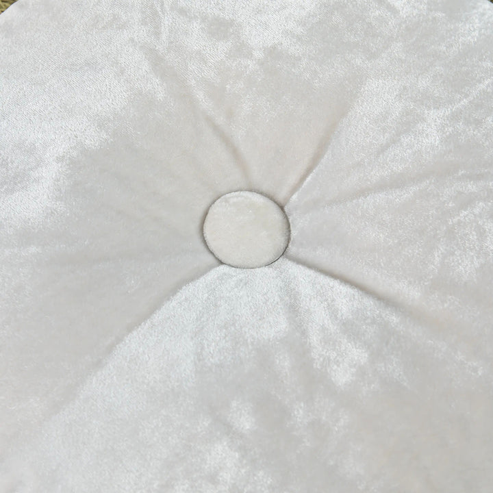 Image for Silk Velvet Button Fringe Pillow
