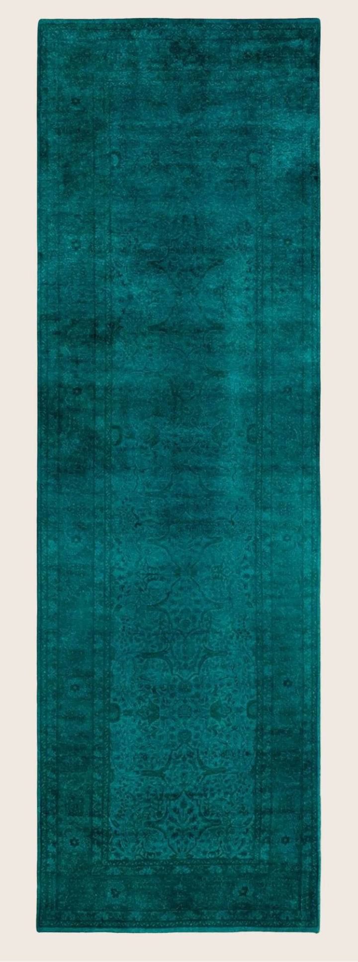 Blue Samsara Wool Runner - 3' x 10'