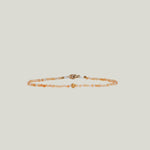 Image for Carnelian + 18Kt  Brushed Round Ball Beaded Bracelet MS 2 426a