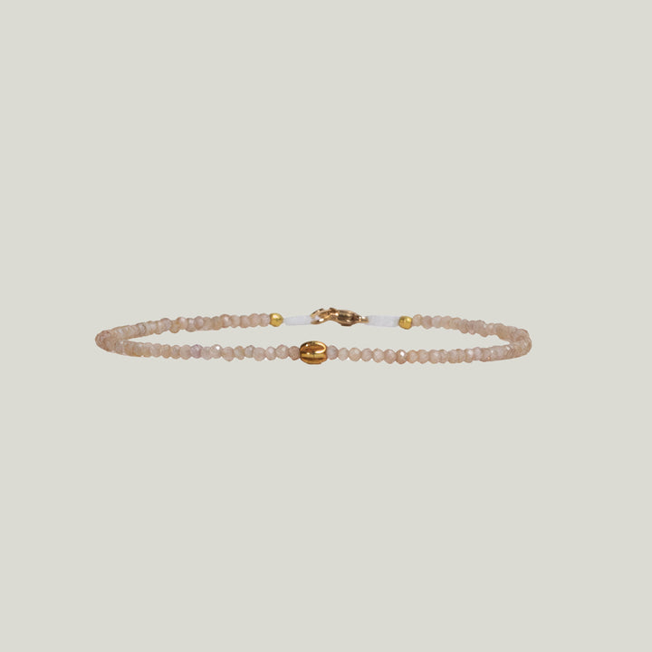 Image for Zircon + 18Kt Melon Beaded Bracelet MS 426