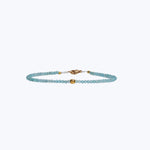 Image for Apatite + 18Kt Flat Ball Beaded Bracelet MS 426