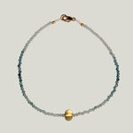 Image for Grandierite + 18Kt Flat Oval Beaded Bracelet MS 426