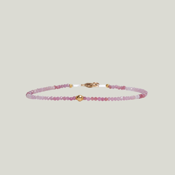 Image for Ruby + 18Kt Ball Beaded Bracelet MS 426