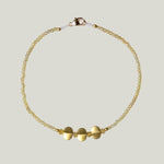 Image for Sapphire + 18Kt Flat Oval Beaded Bracelet MS 426
