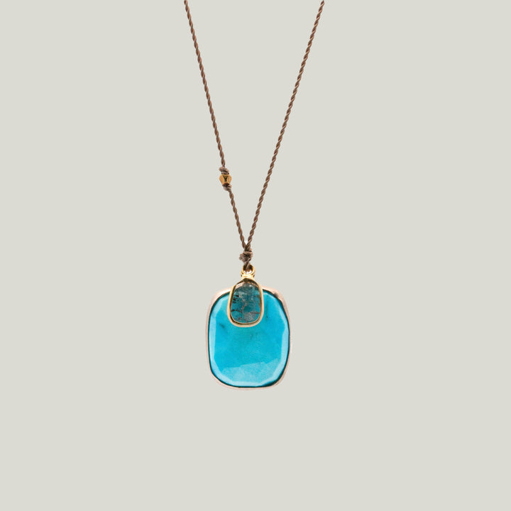 Image for Turquoise + Diamond Nightingale Necklace MS 426