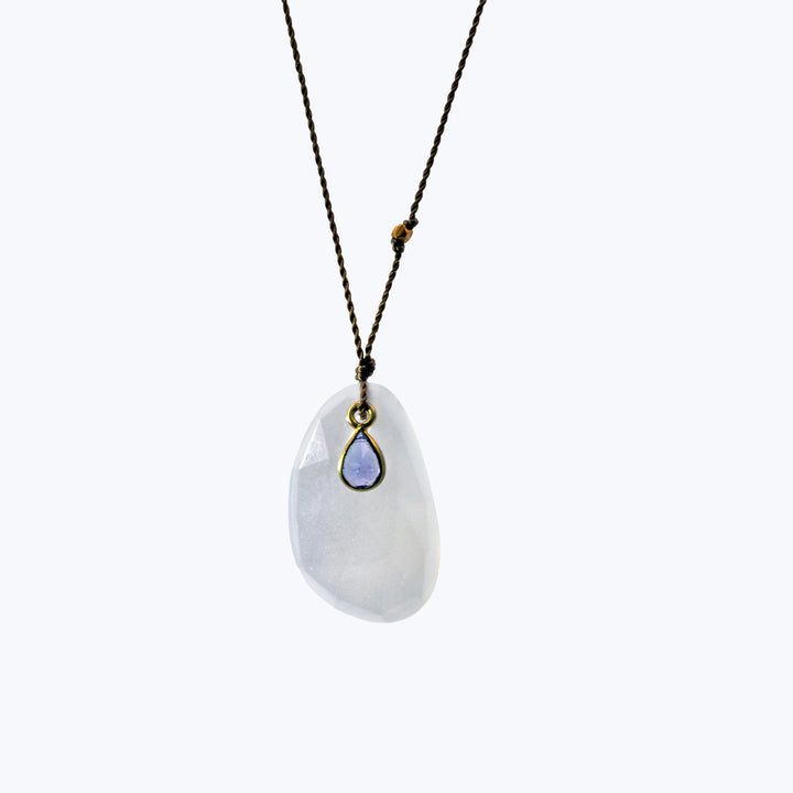 Image for Moonstone + Tanzanite Sandpiper Necklace MS 426