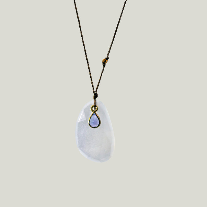 Image for Moonstone + Tanzanite Sandpiper Necklace MS 426