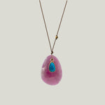 Image for Ruby + Turquoise Sandpiper Necklace MS 426
