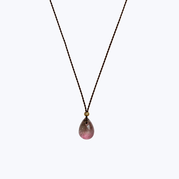 Image for Pink Opal + 18Kt Dove Necklace MS 426