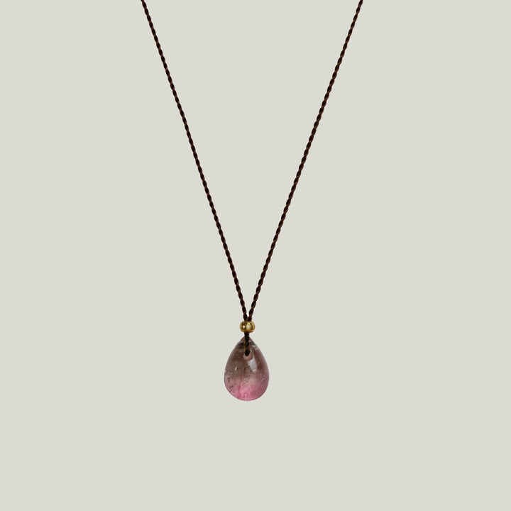 Image for Pink Opal + 18Kt Dove Necklace MS 426