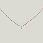 Image for Peach Moonstone + Sapphire Dove Necklace MS 426