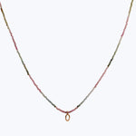 Image for Watermelon Tourmaline + Sapphire Dove Necklace MS 426