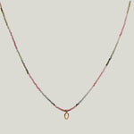 Image for Watermelon Tourmaline + Sapphire Dove Necklace MS 426