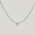 Image for Blue Topaz + Diamond Dove Necklace MS 426