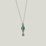 Image for Sapphire 18kt + 14 Kt Chain Kingfisher Necklace MS 426