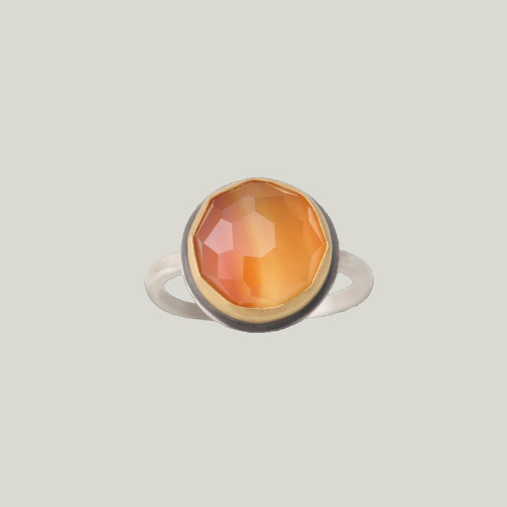 Image for Rosecut carnelian ring, 22k bezel