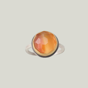 Image for Rosecut carnelian ring, 22k bezel