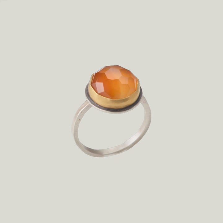 Image for Rosecut carnelian ring, 22k bezel
