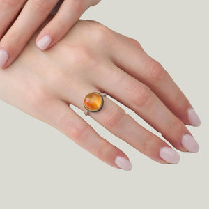 Image for Rosecut carnelian ring, 22k bezel - hover
