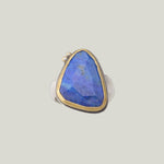 Image for Rosecut lapis ring, 22k bezel, 2 diamonds