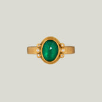 Rosecut Emerald Gold Ring