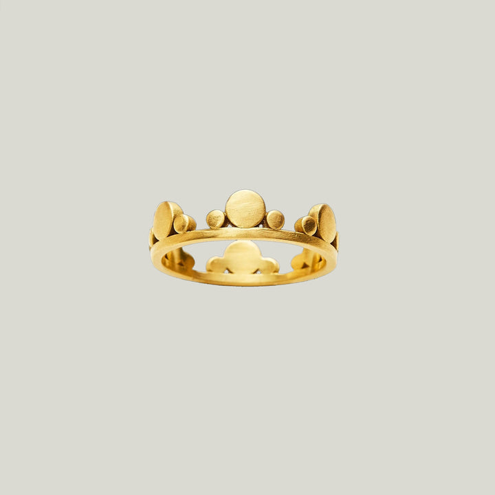 Image for 18ky large gold side trio band