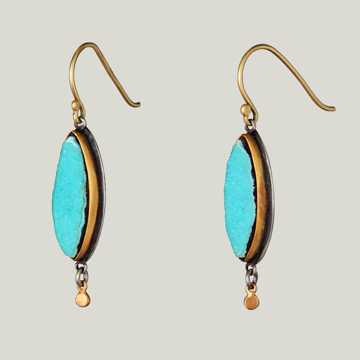 Chrysocolla Druzy Earrings