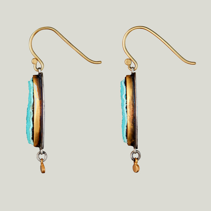 Chrysocolla Druzy Earrings