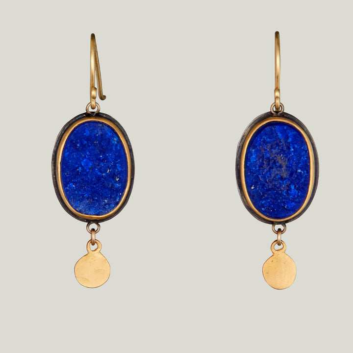 Lapis Surface Earrings
