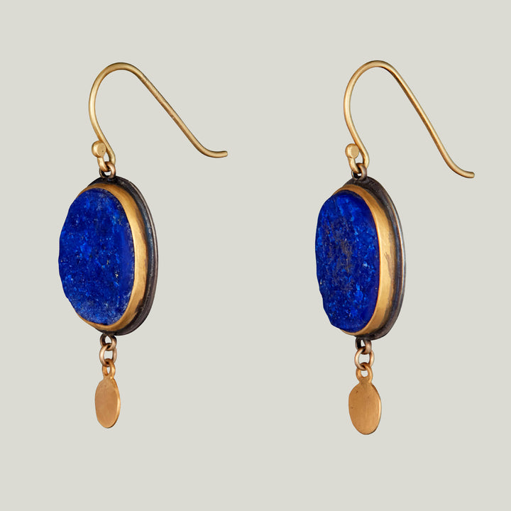 Lapis Surface Earrings