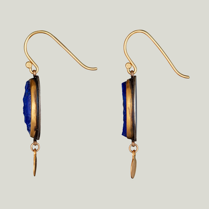 Lapis Surface Earrings