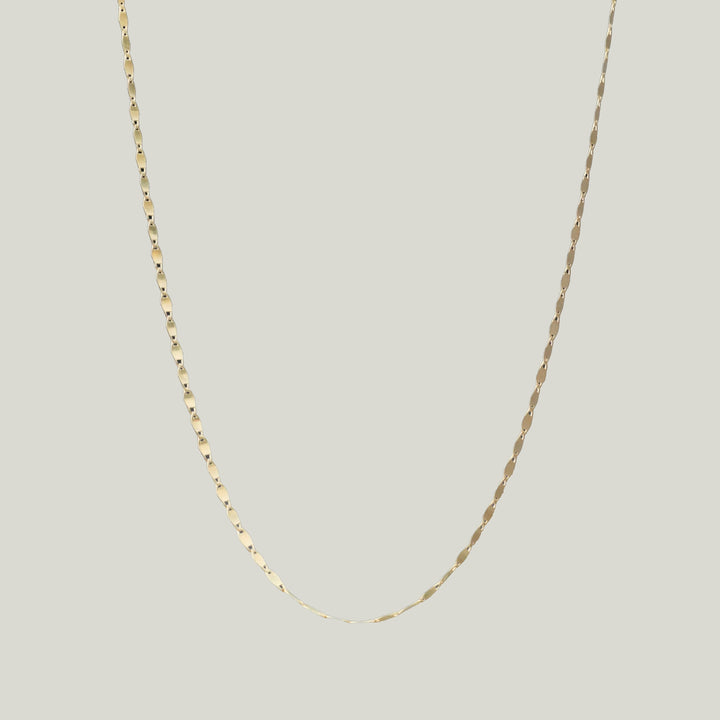 Image for 14k flat chain with emerald charm