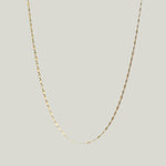 Image for 14k flat chain with emerald charm