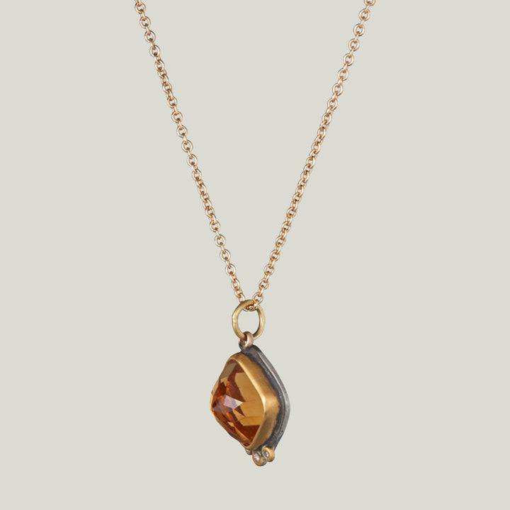 Rosecut Citrine Necklace