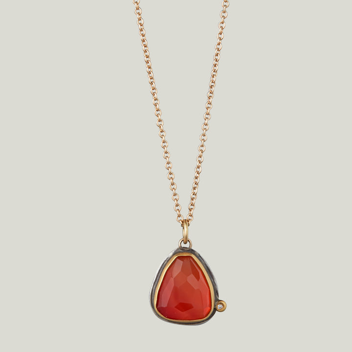 Rosecut Carnelian Necklace