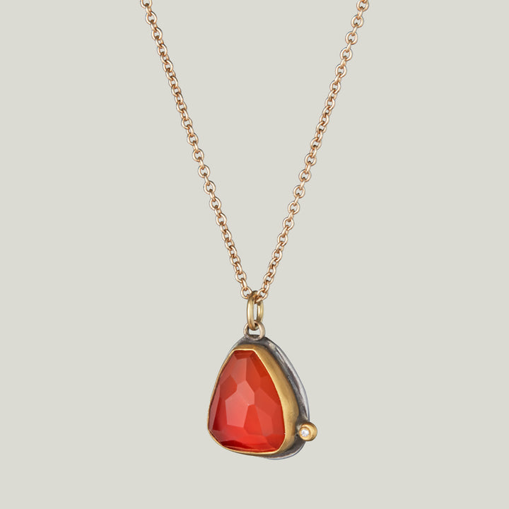 Rosecut Carnelian Necklace