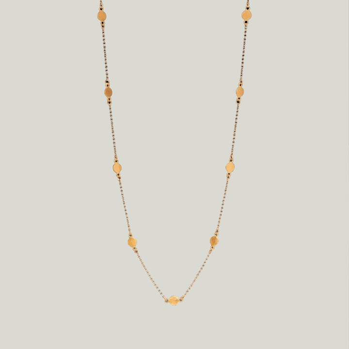 Image for 22k delicate gold dot necklace, 14k chain
