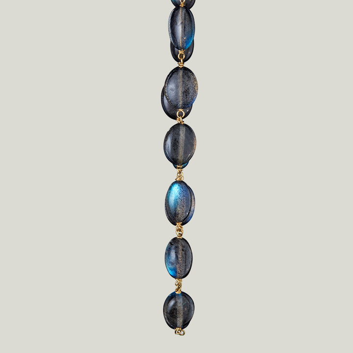 Beaded Labradorite Nugget Necklace